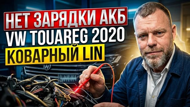 Видео: VW Touareg 2020: нет зарядки — осциллограф спас от замены генератора